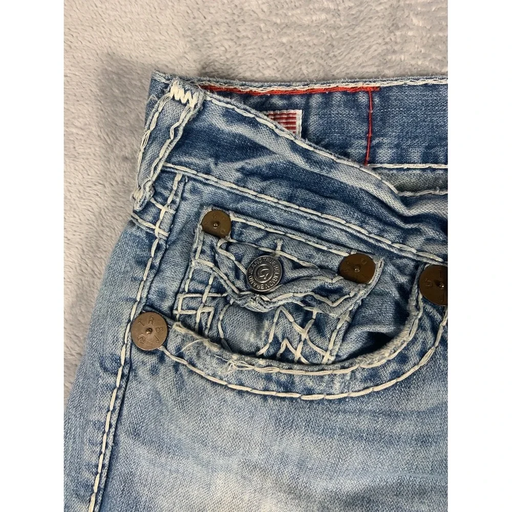 2000s True Religion Ricky Super T Jeans Mens 36x32 Blue Denim 24-859NBT2